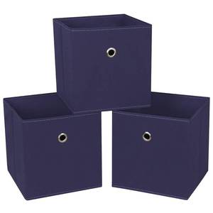 lot 44232 image: NieEnjoy Black Foldable Storage Cubes Bins ,11 Inch Cloth Storage Cube Fabric Storage Box Cubes Organizer Baskets with Handles for Home Organizer Set of 3 (Navy Blue) - Retail $15