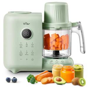 Bear Baby Food Maker with 18.5oz Dual-Layer Steam Baskets, OneStep Baby Food Processor Steamer Puree Blender Grinder Mills, Auto Cooking Grinding&Sterili-zing for Healthy Homemade Baby Food, BPA-Free - Retail: $75