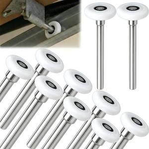 lot 44239 image: Commercial Nylon Garage Door Rollers with Sealed Bearings, Heavy Duty Quiet Replacement Wheels for 3 Tracks Warehouse, Fire Station Industrial Doors 8 pcs - Retail $37