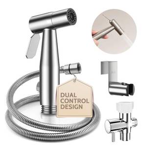 lot 44257 image: Arofa Hands-Free Handheld Bidet Sprayer for Toilet, Dual Control Mode Spray Handheld Bidet with Adjustable Water Flow, Bidet Toilet Sprayer with Bidet Hose for Feminine Wash - Retail $31