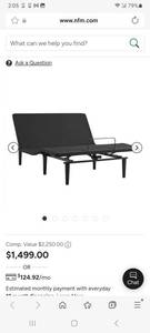 lot 27 image: Essentials Adjustable Electric Bed Base, King (May Differ From Stock Photo, Possibly Incomplete-Not Fully Inspected Out of Packaging) - Retail $800