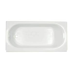lot 13017 image: American Standard Princeton Luxury Ledge 5 ft Americast Left Hand Drain Bathtub in White - Retail $962