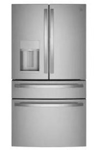 Profile Standard-Depth 27.9-cu ft 4 -Door 36-in Wide with Ice Maker and Door within Door, Stainless Steel - Retail: $4,199