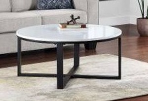 lot 26274 image: Adley Faux Marble Coffee Table - Retail $150