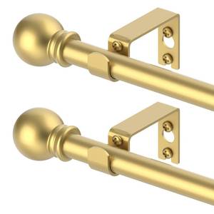 lot 3751 image: GXOACKJ 2 Pack Gold Curtain Rods for windows 32 to 48 inch, 58 inch Splicing Heavy Duty Metal Curtain Rod Set with Brackets