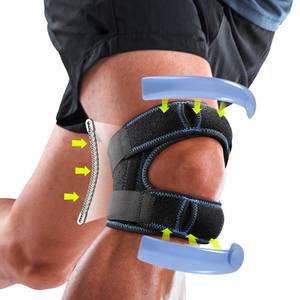 lot 4011 image: LETSHAKE Patellar Tendon Support Strap with Side Stabilizers & Patella Gel Pads, Knee Brace for Women Men Meniscus Tear, Knee Pain Relief, Arthritis Pain And Support, Double Patella Bands (Large)