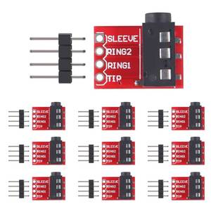 lot 4045 image: AITRIP 10PCS TRRS 3.5mm Jack Breakout Headphone Video Audio MP3 Jack Audio Jack Breakout Headphone Video for Arduino