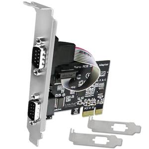 lot 4049 image: LinksTek 2-Port PCI Express RS-232 DB9 Serial Port Card for Windows XP, Vista,7, 8.x, 10, 11 3264bit and Linux PCs, PCIE RS232 Card, PCIE Serial DB9 Port Card (PCIE-SE2)