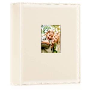 lot 4055 image: Ywlake Photo Album 4x6 400 Pockets, Leather Photo Albums Holds 400 Vertical Pictures Only Beige