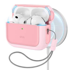 lot 4061 image: ESR for AirPods Pro 3 Case, Compatible with AirPods Pro Case 3rd Generation (2025), Compatible with MagSafe, Full Drop Protection Cover with Lanyard, Pink