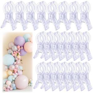 lot 4071 image: 20pcs Balloon Arch Clips Transparent Large Plastic Backdrop Clips Spring Clamps 3.54inch Heavy Duty Clamps For Balloon Arch Crafts Backdrop Woodworking Photography Studios