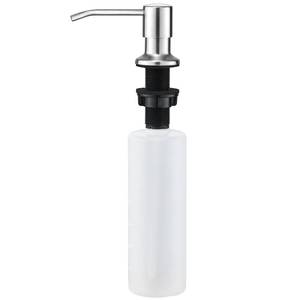 lot 4080 image: Built in Soap Dispenser for Kitchen Sink, Brushed Nickel Lotion Dispenser Stainless Steel Countertop Pump Head Refill from The Top 13oz Liquid Bottle