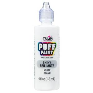 lot 4086 image: Tulip Puff Fabric Paint , Permanent Craft Paint for Clothes, DIY Projects, Notoxic, 4 fl oz, Shiny White
