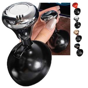 lot 4092 image: Metal One Button Start Joystick Ball Bar Car Push to Start Lever Engine Shift Knob Starter Rocker Cover (Sliver)