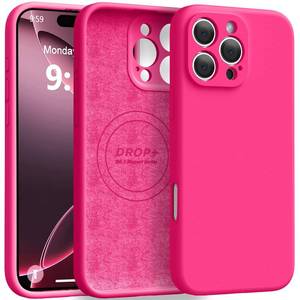 lot 4108 image: Ktele Magnetic for iPhone 16 Pro Max Case Compatible with Magsafe Premium Silicone Satin-Smooth Touch Slim Shockproof Anti-Scratch Microfiber Lining Case, 6.9 inch, Hot Pink
