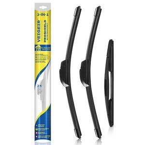 lot 4127 image: 3 Pack Windshield Wiper Blades Compatible with Chevy Chevrolet Traverse 2012 2013 2014 2015 2016 2017 Original Factory Quality Front Rear Wipers Blade Set for My Car - 24 21 13