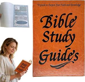 lot 4142 image: WJFYVKV 66-Page Bible Study Guide & Journal PU Leather Easy to Read Bible Study Supplies for Beginners,Scripture Summaries Bibles Study Guide for Women with Daily Quotes & Prayer Reflections