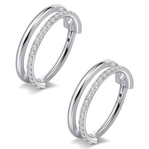 lot 4162 image: limerencia G23 Titanium Nose Earrings, 2PCS 6mm8mm10mm Implant Grade Hoop Rings, 16G 18G Hypoallergenic Septum Cartilage Helix Daith Conch Tragus Piercing Jewelry for Men Women