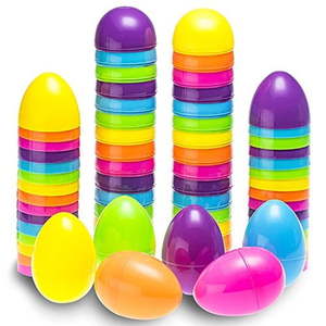 lot 5728 image: Prextex Plastic 6 Color Easter Eggs 3.5 Inch (Pack of 36)