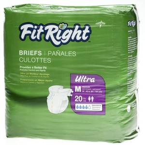 lot 5732 image: FitRight Ultra Briefs (Pack of 20) Size Medium