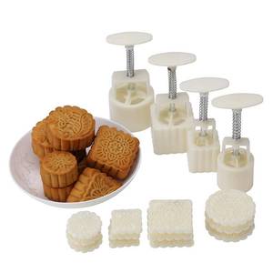 lot 5739 image: Mid-Autumn Festival Hand-Pressure Moon Cake Mould With 12 Pcs Mode Pattern For 4 Sets