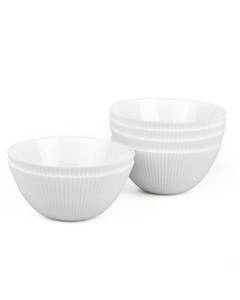 lot 5756 image: LaGlint 20 OZ Max Black Opal Glass Cereal Bowl Set of 6, 6 inch Dishwasher & Microwave Safe Round Ribbed Bowls for Kitchen, Salad, Soup and Rice