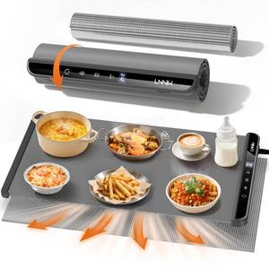 lot 5769 image: Food Warming Mat with Heat-Resistant Pad, 26X15 Inch, 6 Temperature & 6 Timer Settings, Child Lock Safety,Food Warmer Chafing Dishes for Buffet,Gatherings,Parties,Everyday Use