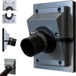 lot 6021 image: HVAC Wall Penetration & Line-Set Cover Kit, Split AC Line-Set Wall Cover Kit with A Soft Gasket, HVAC Walls Penetration Cover for Indoor & Outdoor Air Conditioner .Aperture 2.36 inches (Grey)