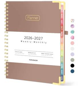 lot 6040 image: Forvencer Academic Planner 2026-2027, Hardcover Calendar Planner Weekly & Monthly, July 2026 - June 2027, 8.5 x 11, Daily Agenda with Tabs, College School Organizer for Student Teacher, Brown