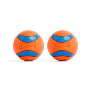 lot 6066 image: Chuckit Ultra Ball Dog Toy - Medium Bouncy Fetch Balls For Dogs 20-60 lbs - Made from Durable Rubber - Floating Water Pet Toys - Size Medium - 2.5-inch Diameter - Pack of 2