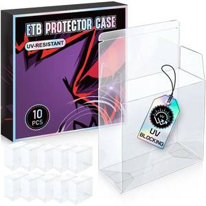 lot 6085 image: ��99% UV-Blocking�� PKMN ETB Protector Case, Elite Trainer Box Protector, ETB Box Plastic Display Case-Compatible with Elite Trainer Boxes, 0.5mm Thick, Scratch-Resistant Material