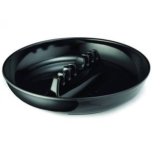 lot 6088 image: TableCraft 341B-1 Ashtray, 7 x 1-12, Black phenolic, Dishwasher Safe,