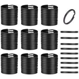 lot 6103 image: 100pcs 20mm Key Ring Keychain Metal Black Round Split Key Chains Rings Connectors for Home Car Dog Tag Office Ornaments Keys Attachment
