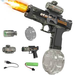 lot 6105 image: Electric Water Gun for Kids & Adults - Automatic Squirt Gun with Nozzle Flash & Water Spray, Summer Outdoor Water Blaster Pistol Pool Beach Party Toys for Boys Girls(Grey)
