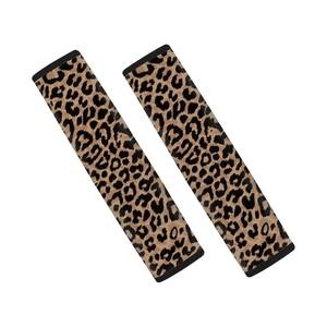 lot 6131 image: Qpednta Brown Leopard Print Car Seat Belt Cover Easy to Install 2 Pack Safety Belt Cover Anti-Slip Shoulder Strap Protects Universal Auto Seat Straps for Vehicle, Truck, SUV