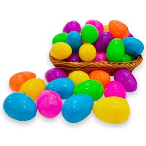 lot 6152 image: Celmuron Easter Eggs 30 Pack, 2.3 Fillable Plastic Easter Eggs, Bright Color Assortment for Easter Egg Hunt, Party Favors & Surprise Fillers