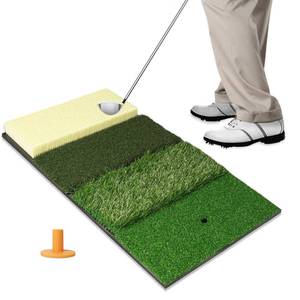 lot 6161 image: SPOYNAL 4-in-1 Golf Hitting Mat, Turf Golf Hitting Mat for Putting, Driving & Chipping, IndoorOutdoor Portable Golf Practice Mat with Realistic GrassSand Surface and Tees