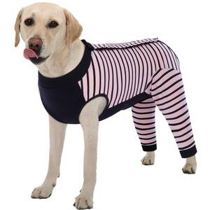 lot 6179 image: Kuoser Dog Recovery Suit, Anti Licking Dogs Rear Leg Sleeve, Abdominal Dog Surgical Suit with Dog Pants Cover Protect Wounds, Dogs Elbow Protector Soft Pet Surgery Onesie Cone Alternative, Pink 2XL