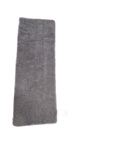 lot 6192 image: Gray Microfiber Bath Runner Rug 47x16 in