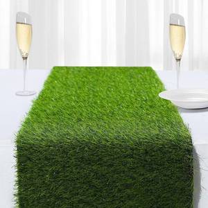 lot 6195 image: Artificial Grass Table Runners-13 x 72 Inches Faux Grass Table Runner for Golf Themed Party,Synthetic Turf Table Runner for Wedding Party, Birthday, Banquet, Baby Shower, Home Decor