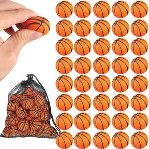 lot 6203 image: Civaner 40 Pcs Mini Basketball Tiny Rubber Basketballs Small Foam Ball with Drawstring Mesh Bag Crafts Gifts for Kids Adults Party Favors Beach Pool Sports Game(1.18 Inch)