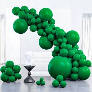lot 6218 image: PartyWoo Dark Green Balloons 100 pcs Different Sizes of 36 18 12 10 5 Inch Hunter Emerald Forest Green Balloon Arch Kit Garland for Graduation Christmas Jungle Birthday Party Decorations Green-Y56