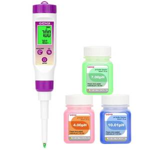 lot 11633 image: GIDIGI pH Meter Food Digital Electronic pH Tester for Fermentation 350ml pH Buffer Calibration Solution Kits Hot Sauce Food Tester Probe for Cheese Sourdough pH Temperature pH Test Strips for Acidity