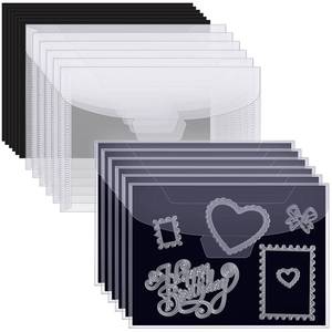 lot 11670 image: 200 Pcs Stamp and Die Storage Bag Bulk and Rubber Magnetic Sheets Clear Pockets Stamp Stencil Envelope Case 5 x 7 Magnetic Sheets Dies Storage for Card Making, Die Cutting, DIY Scrapbooking (Missing Pieces)