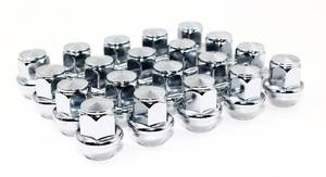 lot 12147 image: Set of 20 Veritek 12x1.5mm 34 19mm Hex 1.25 Inch 31.75mm Length Chrome OEM Factory Style Large Acorn Seat Lug Nuts for Ford Focus Fusion Escape Lincoln MKC MKZ Factory Wheels
