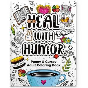 lot 12153 image: RYVE Relaxing Funny Swear Word Adult Coloring Book - Cancer & Chemo Self Care Gifts