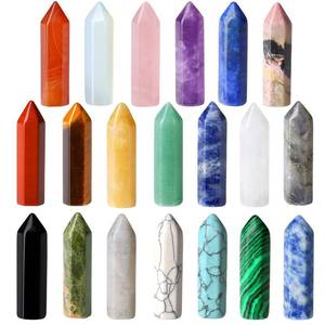 lot 12159 image: QINJIEJIE 20 PCS Healing Crystals Stones Sets Wands Bulk Natural Pocket Amethyst Crystal Rose Quartz Assorted Pointed Reiki Gemstones Polished Energy Meditation Chakra Mothers Day Gifts for Women (Missing 5) (Two are Damaged)