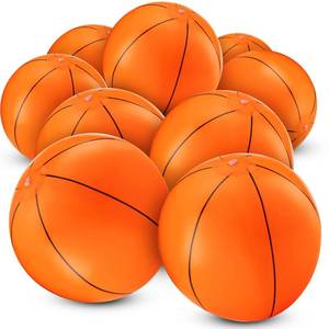 lot 12165 image: Inflatable Basketballs (Pack of 12) 16-inch Beach Balls for Pool Beach Toys & Basketball Party Favors for Kids Sports Themed Birthday Party Decorations, Outdoor Backyard Summer Pool Games Supplies