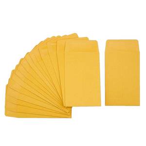 lot 12172 image: Homrelaxy #1 120 Pcs Small Coin Envelopes 2.25 x 3.5 with Gummed Flap, Yellow Kraft Mini Envelopes for Storing Keys, Stamps, Seeds, Tips and Small Items (120)