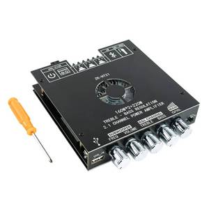 lot 12183 image: ZK-HT21 TDA7498E Bluetooth Amplifier Board 160W�2220W Subwoofer 2.1 Channel Audio Receiver Power Amplifier Module with Treble and Bass Control for DIY Speakers